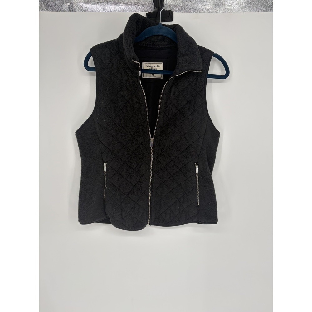 Abercrombie & Fitch Womens Vest Size M Polyester Black Winter